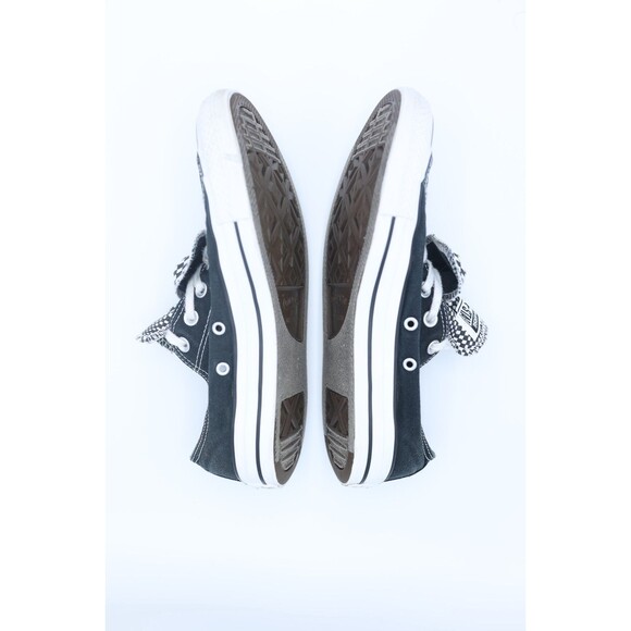 Converse Double Tongue 9 Black White Checkered Low Top Shoes Emo Grunge - Picture 3 of 10